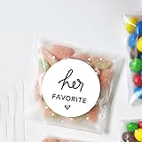 120pcs Her Favorite Wedding Candy Favor Stickers