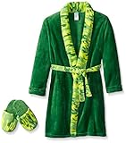 Too Cool 2 Sleep Big Boys' Green Camo Robe with Slippers