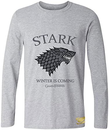 cornflower Stark Winter is Coming Game of Thrones Funny Men's Long Sleeve Tee