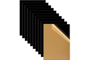 QEEYON 10Pcs Black Acrylic Sheets for Craft, 4 x 6 Inch Plexiglass Sheets 1/16 Inch Thick Opaque Acrylic Plastic Boards Panels Plates Plexi Glass for DIY Display, Signs, Tags, Photography