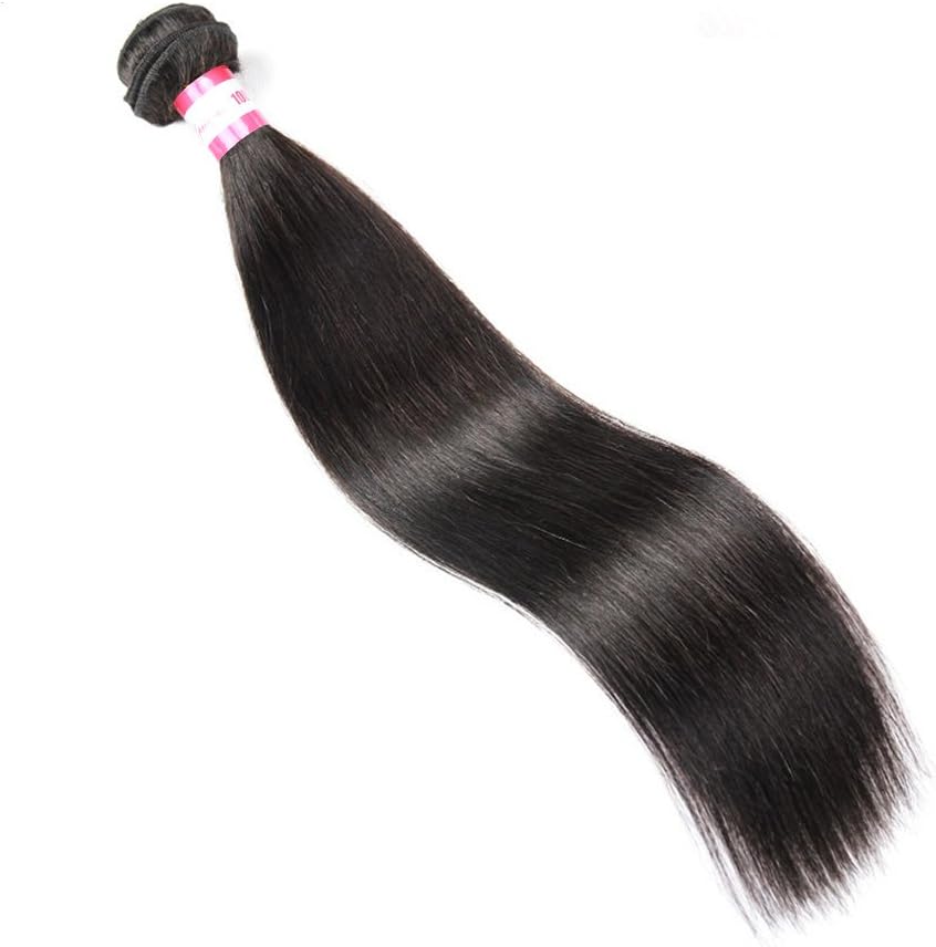 CYNOSURE Brazilian Straight Hair Weave 1 Bundle 8A Unprocessed Straight Virgin Human Hair Extensions Natural Black (22inch bundle)