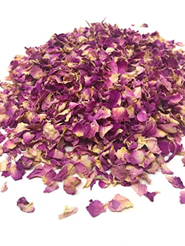 Pink Rose Petals, edible & organic, 0.35oz, the perfect addition to any salad, snack or smoothie bowl, hydrosol creating and DIY body care products, sprinkles for bath and decoration - Thumbnail 2