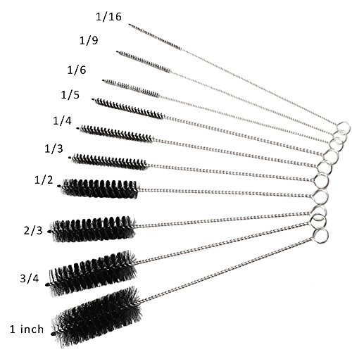 Tube Cleaner, Anpatio 20Pcs Nylon Pipe Cleaning Brush Set Bottle Nozzle Cleaner Kit for Drinking Straws, Glasses, Keyboards, Jewelry, Automobile Engine Cleaning