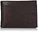 Columbia Men's Leather Extra Capacity Slimfold Wallet, Brown, One Size