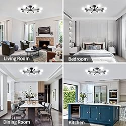 ZSMIHDOH Semi Flush Mount Ceiling Light, 8-Lights