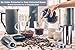 Manual Coffee Grinder with Conical Burr - Hand Bean Mill with Adjustable Settings for Espresso, French Press, Cold and Turkish Brew by Vescoware - Stainless Steel