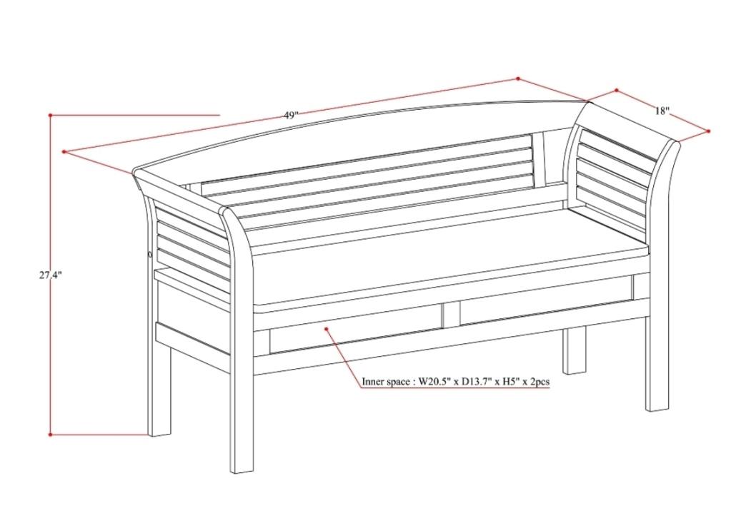 Simpli Home Arlington Solid Wood Entryway Storage Bench, Medium Rustic