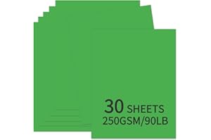BAZYROCK 30 Sheets Green Cardstock 8.5'' x 11'', 250gsm/90lb Heavyweight Cover Cardstock Paper, Thick and Smooth Card Stock Perfect for Invitations, Menus, DIY Cards, Arts and Crafts