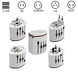 Universal Portable Wall Charger Adapter USB World Travel AC/DC Power Plug US EU 110V 220V