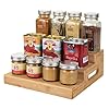 mDesign-Wood-Free-Standing-Storage-Shelves-Extendable-Three-Tiered-Kitchen-Storage-Unit-Ideal-for-Use-as-a-Jar-Organiser-and-Spice-Rack-Natural mDesign Wood Free-Standing Storage Shelves - Extendable Three-Tiered Kitchen Storage Unit - Ideal for Use as a Jar…