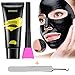 Blackhead Remover, Charcoal Peel Off Mask, Black Mask Purifying Peel Off Mask with Facial Brush, Deep Pore Cleansing + Acne Treatment, 60g