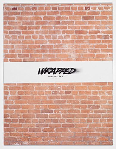 Wrapped Citation Photorealistic Red Brick Wall Legal Pad, 8.5 by 11-Inch