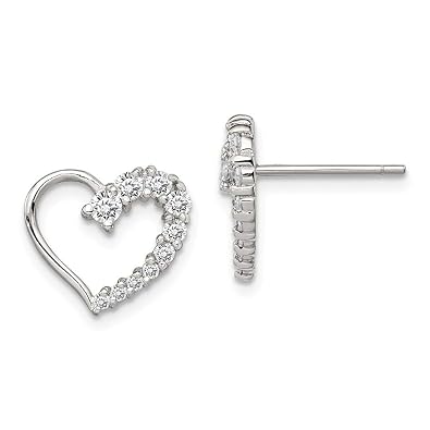 Amazon Com 925 Sterling Silver Cubic Zirconia Cz Journey Post