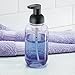 InterDesign Duo Foaming Soap Dispenser Pump for Kitchen or Bathroom Countertops, Clear/Matte Black