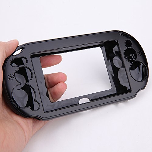 Alloet Aluminum Skin Case Cover Shell for Sony PlayStation PS Vita 2000 PSV PCH-20 (Black) - Thumbnail 4