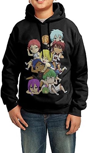 Jhikusdf Kuroko No Ryota Kise Shintaro Midorima Teenager Hoodies Sweatshirts Cute Hodies BlackLarge