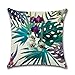ULOVE LOVE YOURSELF Home Decorative Throw Pillow Covers Flamingo Pattern&Tropical Flower Leaves Farmhouse Summer Cushion Covers 18 X 18 Inch,4 Pack
