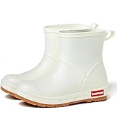 HSBDNZQ Rain Boots for Women, Lightweight Warm Waterproof Rain Boots, Anti-Slipping Garden Boots Soft and Durable, Chelsea Rain Boots with Comfortable Insoles for Outdoor