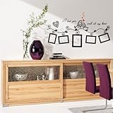 Newsee Decals Black Love Birds Photo Frame Art Wall Stickers Decal Romantic Wedding Room Decor