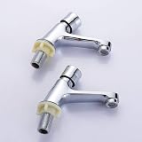 willkey Self Closing Basin Taps Press Water Saving Hot Cold Mixer Chrome 1/2'' view 4
