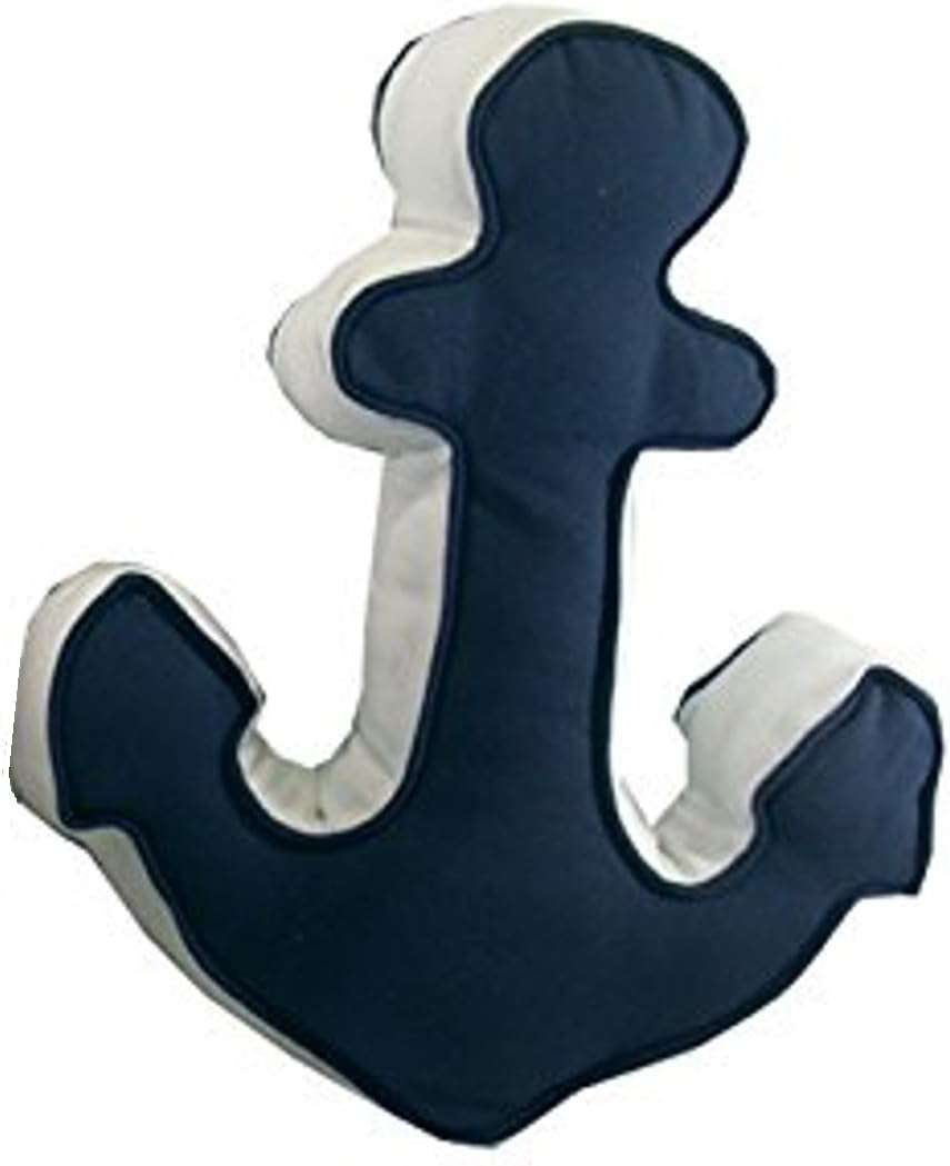 Chesapeak Bay Nautical Anchor Shaped Pillow (Navy)