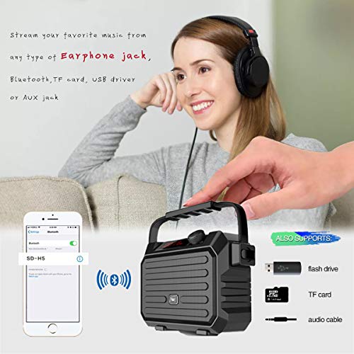 W WINBRIDGE Wireless PA System Portable, Voice Amplifier, Speaker with Microphone Bluetooth 30W Rechargable Sound System Life Saver Small Lightweigh WBH5