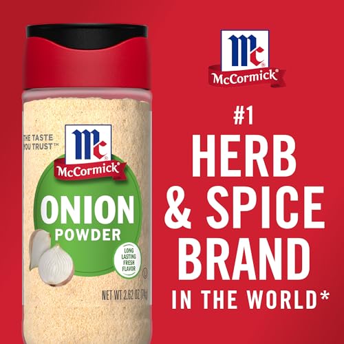 MCCORMICK ONION POWDER, NON GMO, MADE WITH FRESH, WHOLE, ONIONS, FOR BRINGING CONSISTENT ONION FLAVOR TO MEALS & RECIPES, 2.62 OZ