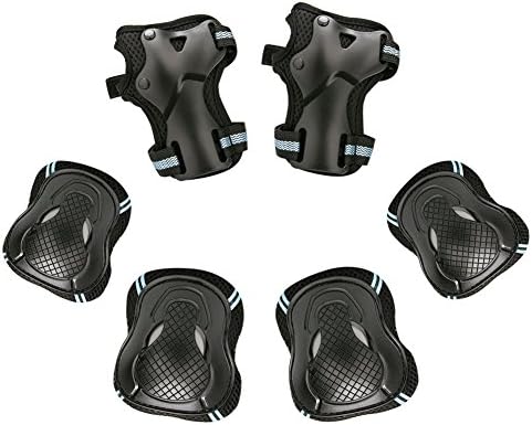 BARHAR Kid's Knee Pads Elbow Pads Wrist Guards for Skateboarding Cycling Inline Skating Roller Blading Protective Gear Pack of 6