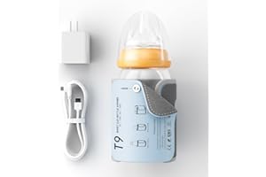 ENERGYMAMI Portable Bottle Warmer, Baby Milk Heat Keeper with LED Display, USB Warmer Bottle for Car Travel, Bottles Warmers on The go