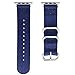 VIGOSS Band for 44mm Apple Watch Bands 42mm, Woven Nylon NATO iWatch Bands Soft Replacement Strap with Metal Ring Buckle Bracelet for Apple Watch Series 4 3 2 1 Sport (Navy Blue,42mm/44mm)