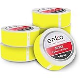 enKo [6 Rolls, 2100 Labels] Address, Shipping & Barcode Labels 30252 - Yellow (1-1/8" x 3-1/2") Compatible for Dymo LabelWriter & Rollo Printer