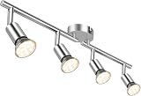 Defurhome Rotatable 4 Way LED Ceiling Spotlight Kit White Chrome 4x4W GU10 Bulbs view 2