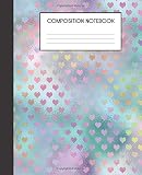 Composition Notebook: Faux Iridescent Foil Glam College Ruled Notebook Lined School Journal