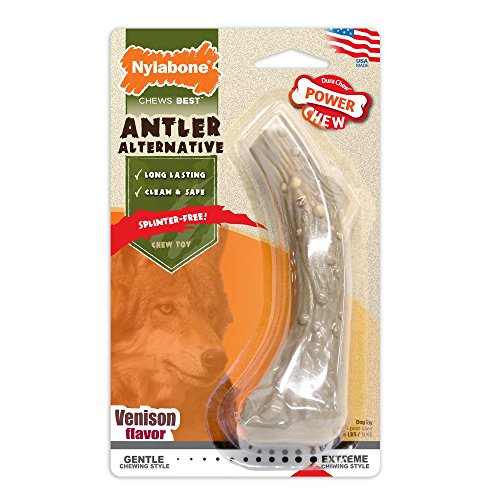 Nylabone Power Chew DuraChew Antler Rawhide Alternative Dog Chew Toy, Medium