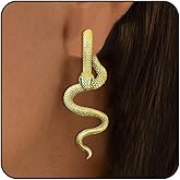 Snake Earrings for Women Dangle Snake Jewelry Halloween Accessories Black Goth Gothic Earrings Punk Sperpent Edgy Grunge Earring Halloween