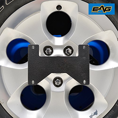EAG Rear License Plate Relocation Bracket on Spare Tire Carrier Fit for 0718 Wrangler JK / 18