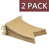 Yiyatoo 14.5ft,15pcs DIY Vintage Burlap Banner Hand Painted Decoration for Wedding, Birthday and Kids Party ,2 Pack