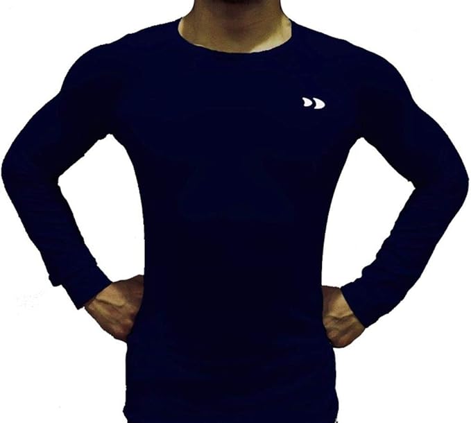 playera de licra manga larga hombre