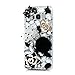 Galaxy S8 Case,Samsung Galaxy S8 Case 3D Handmade Bling Colorful Diamonds Champagne Flower Butterfly Shiny Sparkle Rhinestone Gems Crystal Clear Full Body Protection Hard PC Cover (Black White)
