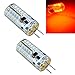 LJY 2pcs Pack G4 3014 SMD 48-LED 3W LED Crystal Bulbs 360 Degrees Energy Saving Capsule Spotlight Lamps AC/DC 12V (Red)