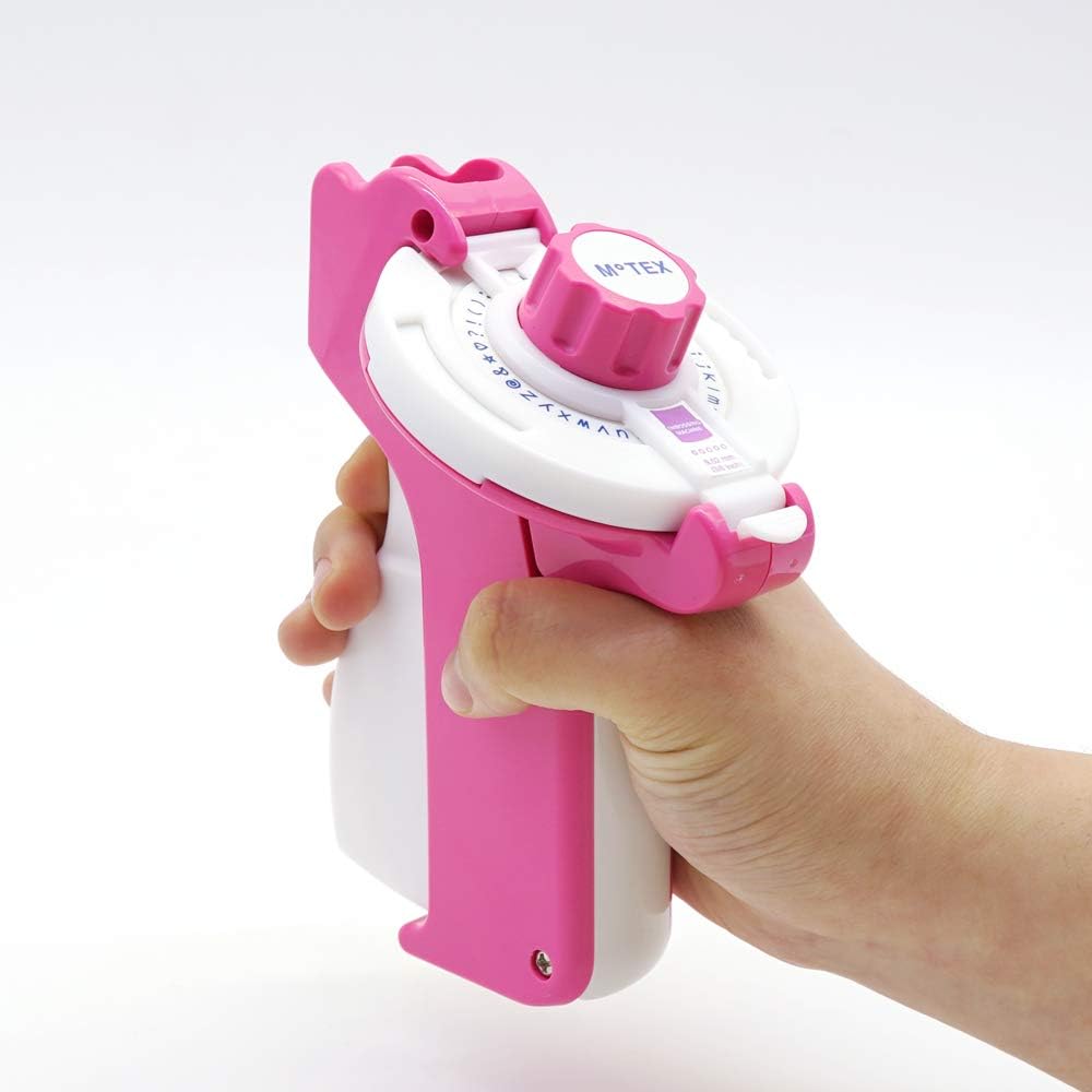 MoTEX Embossing Label Maker, Label Writer -E-202 (Pink) : Electronics