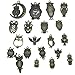 150 Gram (Approx 40pcs) 20 Different Style DIY Antique Metal Owl Charms Pendant for Crafting,Bracelet Necklace Jewelry Making Accessories