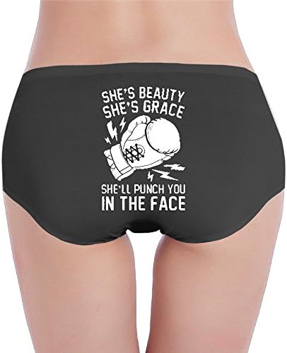 She's Beauty She's Grace She'll Punch You In The Face Women' Funny Underwear Underpants