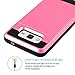 Galaxy Grand Prime Case, EC [Shockproof][Drop Protection] Hybrid Dual Layer Slim Wallet Case with Card Slot Holder Hard Shell Cover for Samsung Galaxy Grand Prime G530 (Hot Pink)