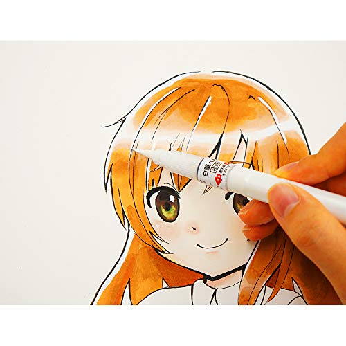 Kuretake Zig Cartoonist Brush Pen White Great For Highlights In Illustration And Manga Artworks Extra Fine Brush Tip Designed To Produce Fine Lines For Professional Artists Beginners Pricepulse