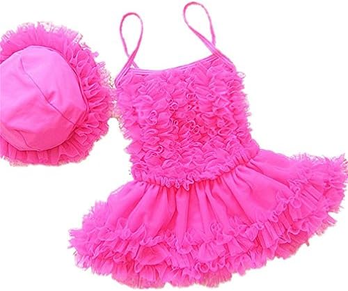 Fantasysy Girls Princess Lace Layer Swimsuit Dress One-Pieces Swimwear