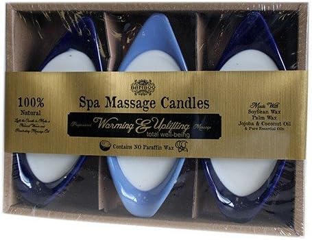 Spa Massage Candles - Warming & Uplifting (pack of 3)
