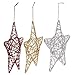 Juvale 24-Pack of Christmas Tree Decorations - Star Decorations, Christmas Ornaments, Festive Embellishments, Gold, Silver, and Red - 6 x 1 x 5.7 Inches