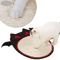 Nuxn Durable Cat Scratcher Mat Thick Sisal Scratching Pad Halloween Bat Design Cat Scratching Post Carpet for Cats Kittens Kitty Protection Play Scratcher Pad Protecting Furniture