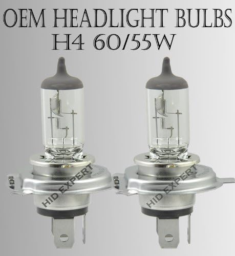 Tutti Racing H4 9003/HB2 DOT 60/55W High Low Dual Beam OEM Factory Clear headlight bulbs